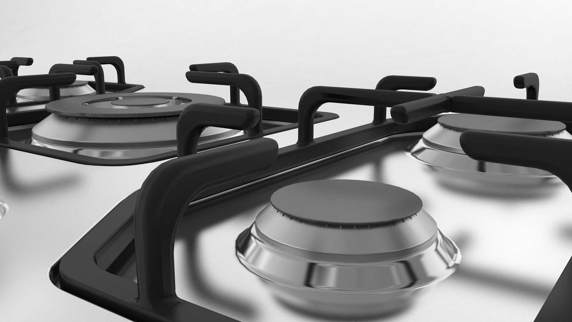 Gas Hob Cooktop 3D Model TurboSquid 1979134