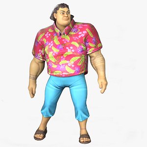 3D Cartoon Rigged Toon Man Nayson Character 3D Model model