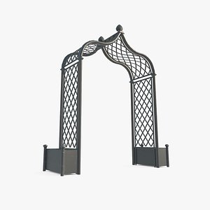 Park landscape door gate 3D
