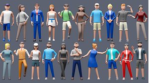 Cartoon characters 1 3D model
