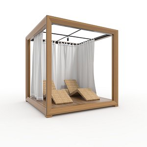 3D model Poolside Cabana 18