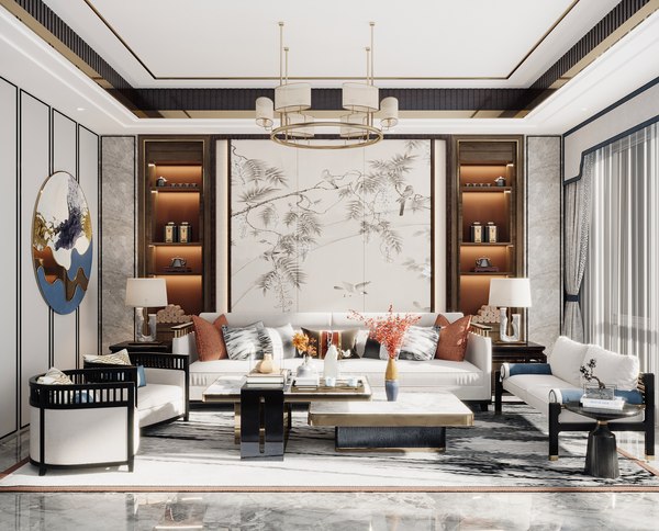 Modern living room 3D model - TurboSquid 1757328