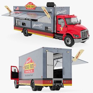 3D Schmidt Sausage Truck Food Rigged model