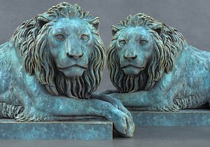 3D Lion Sculpture A Masterpiece model