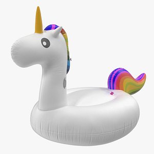 Inflatable Party Tube Swimming Unicorn 3D Model
