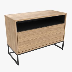 Sideboard short with drawers 3D model