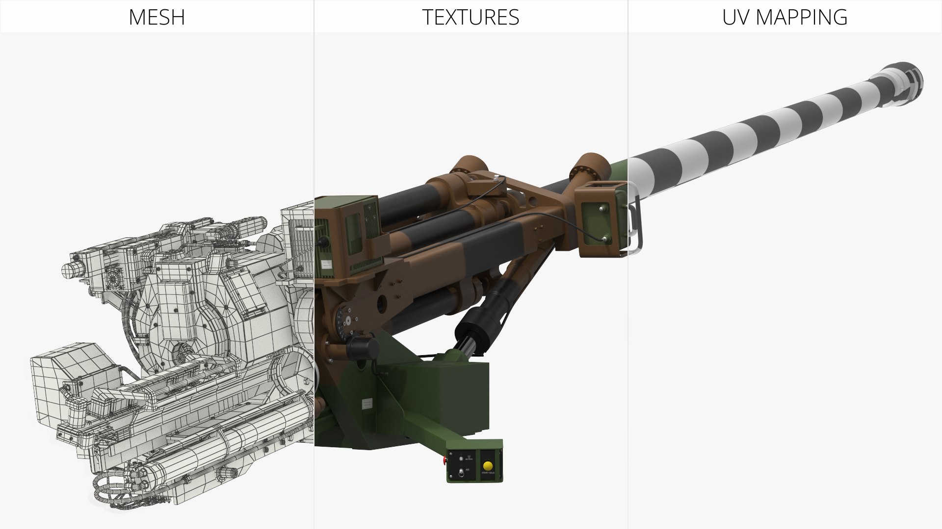 3D Model Self-Propelled Howitzer Weapon System Camouflage - TurboSquid ...