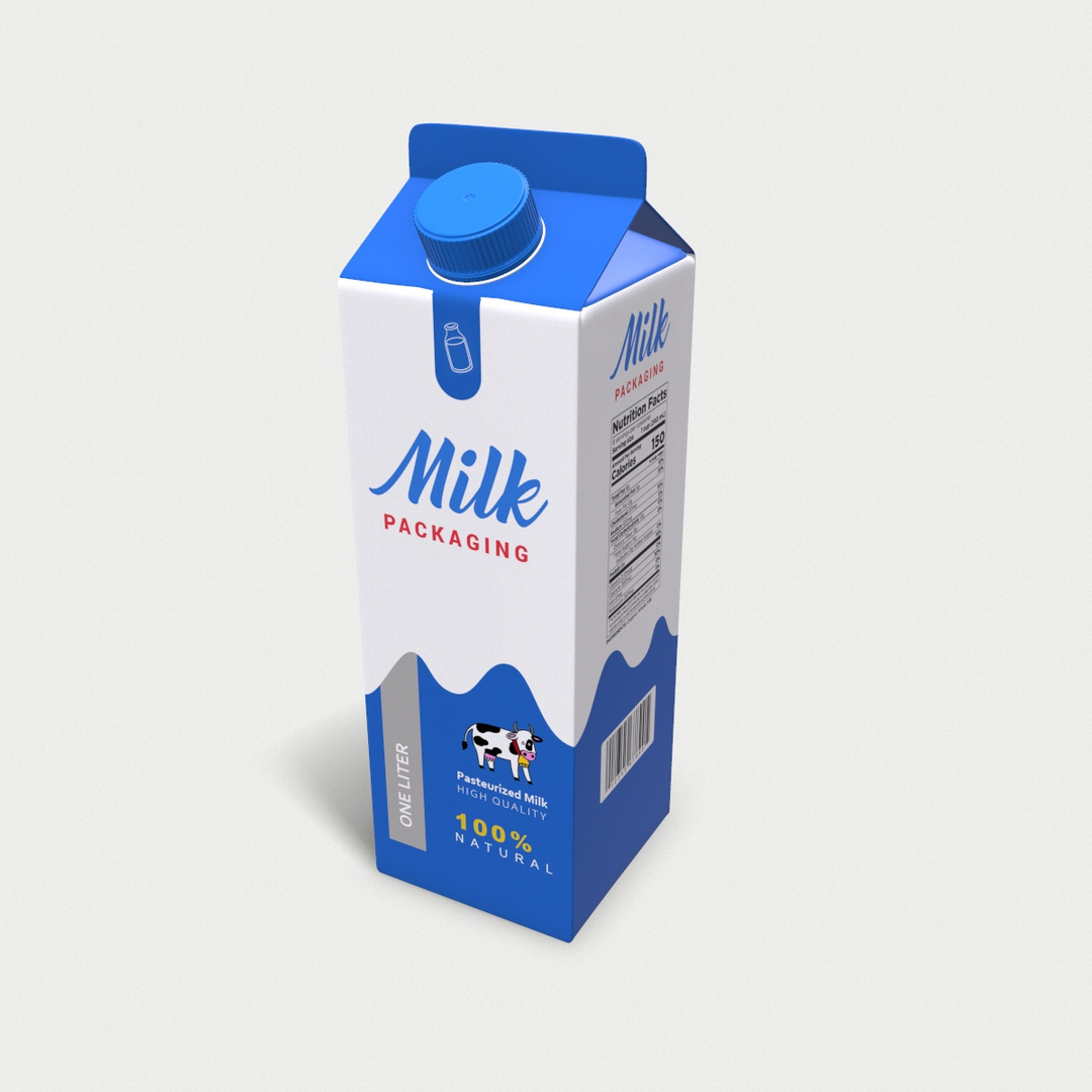 Milk Carton - 3D Model - TurboSquid 1530812