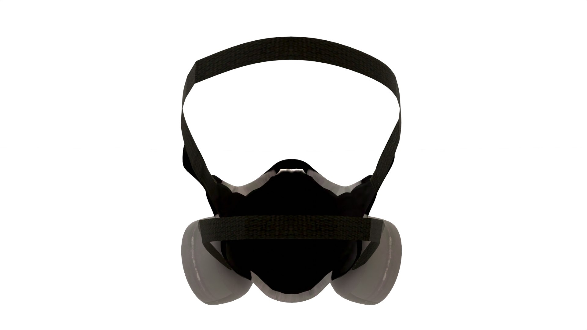 White Double Filters Half Face Mask 3D Model 3D - TurboSquid 2218124