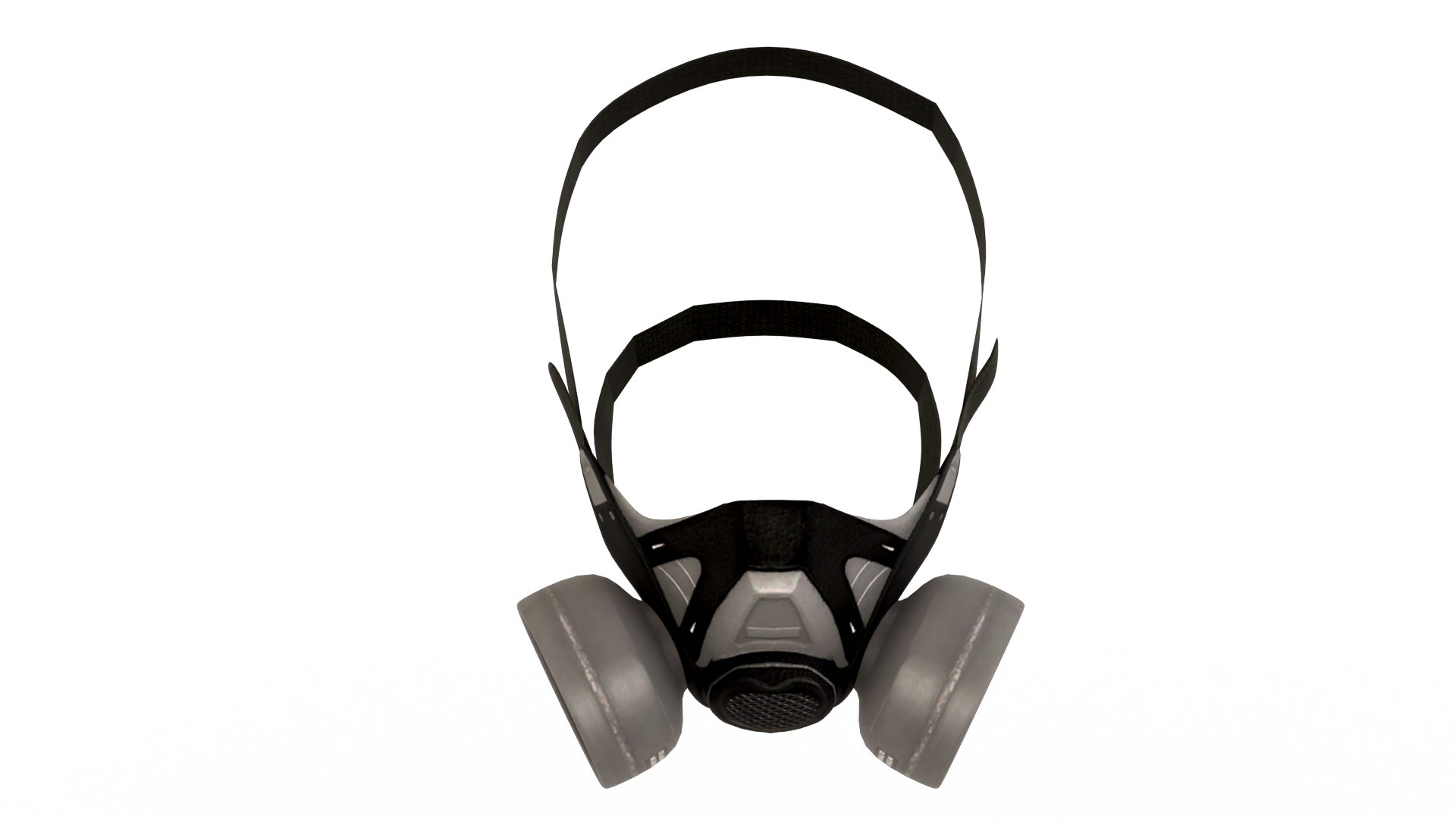White Double Filters Half Face Mask 3D Model 3D - TurboSquid 2218124