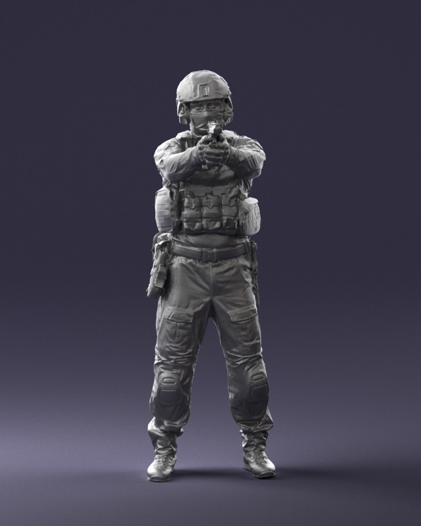 Soldier Color 3D Model - TurboSquid 1162624