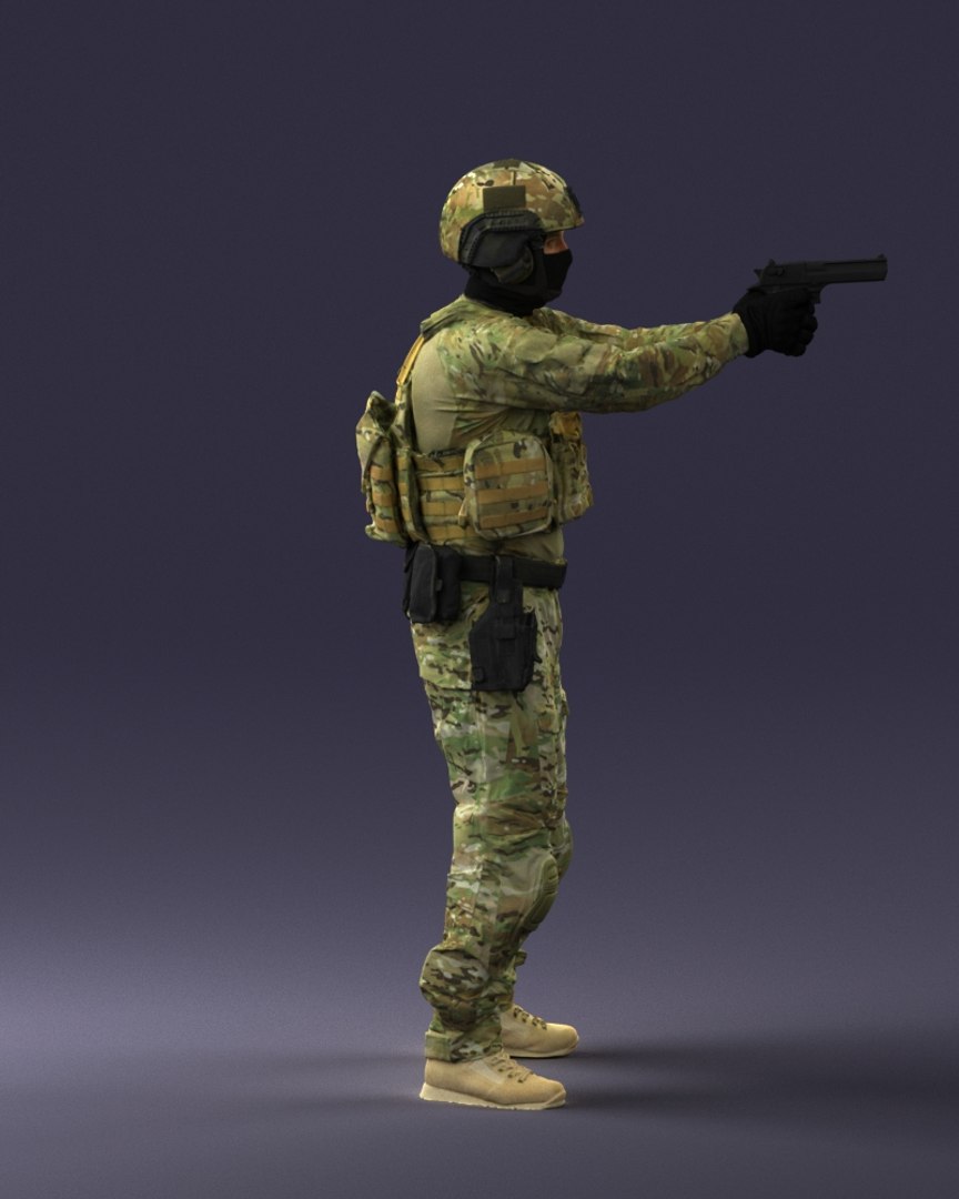 Soldier Color 3D Model - TurboSquid 1162624