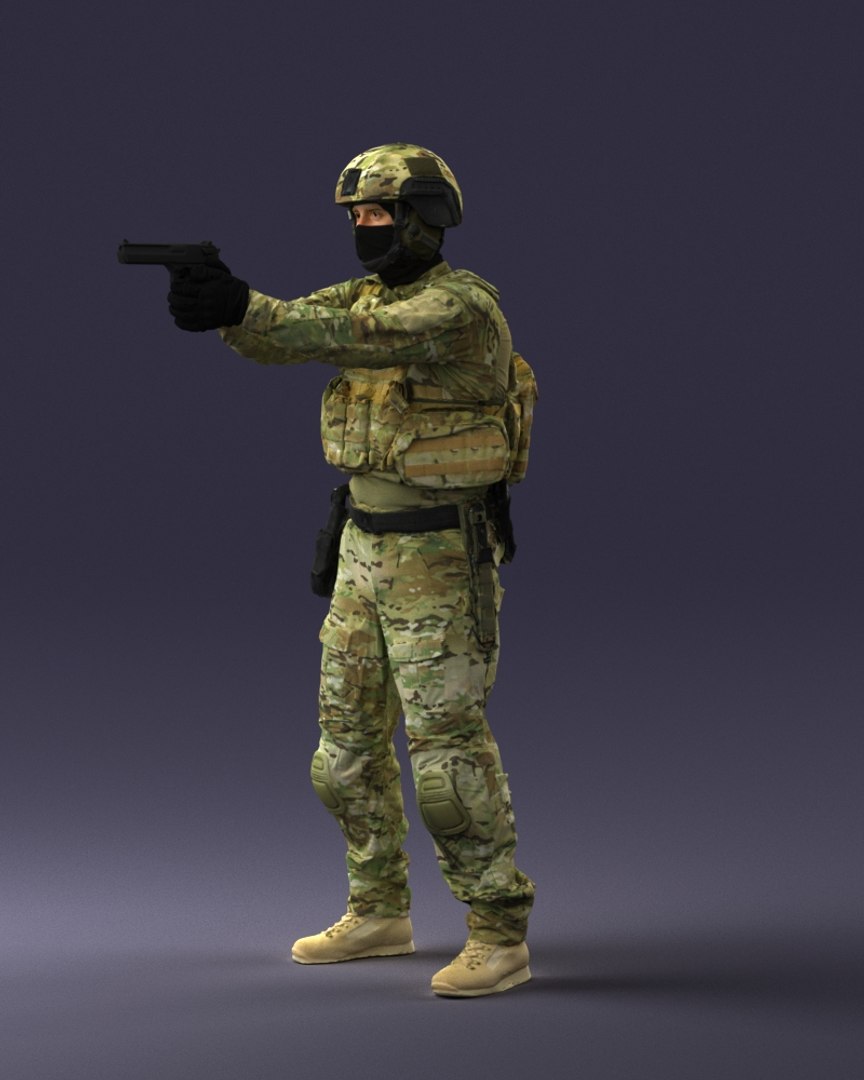 Soldier color 3D model - TurboSquid 1162624