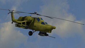 mi mi-24 helicopter 3d model