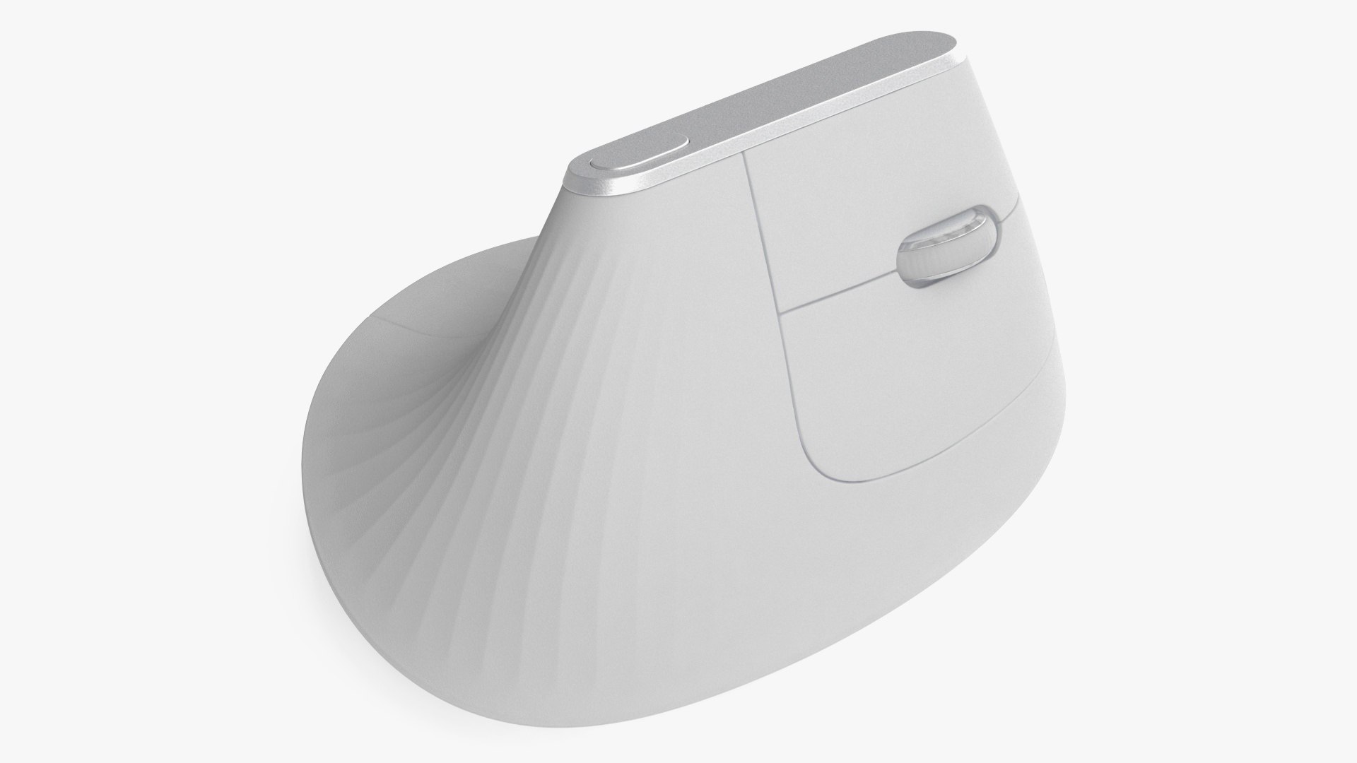 Wireless Mouse Vertical White 3D model preview