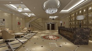 hotel lobby 3D model