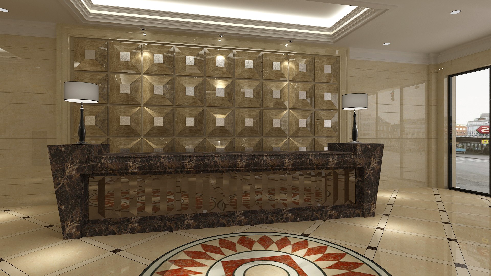 Hotel Lobby 3D Model - TurboSquid 1685856