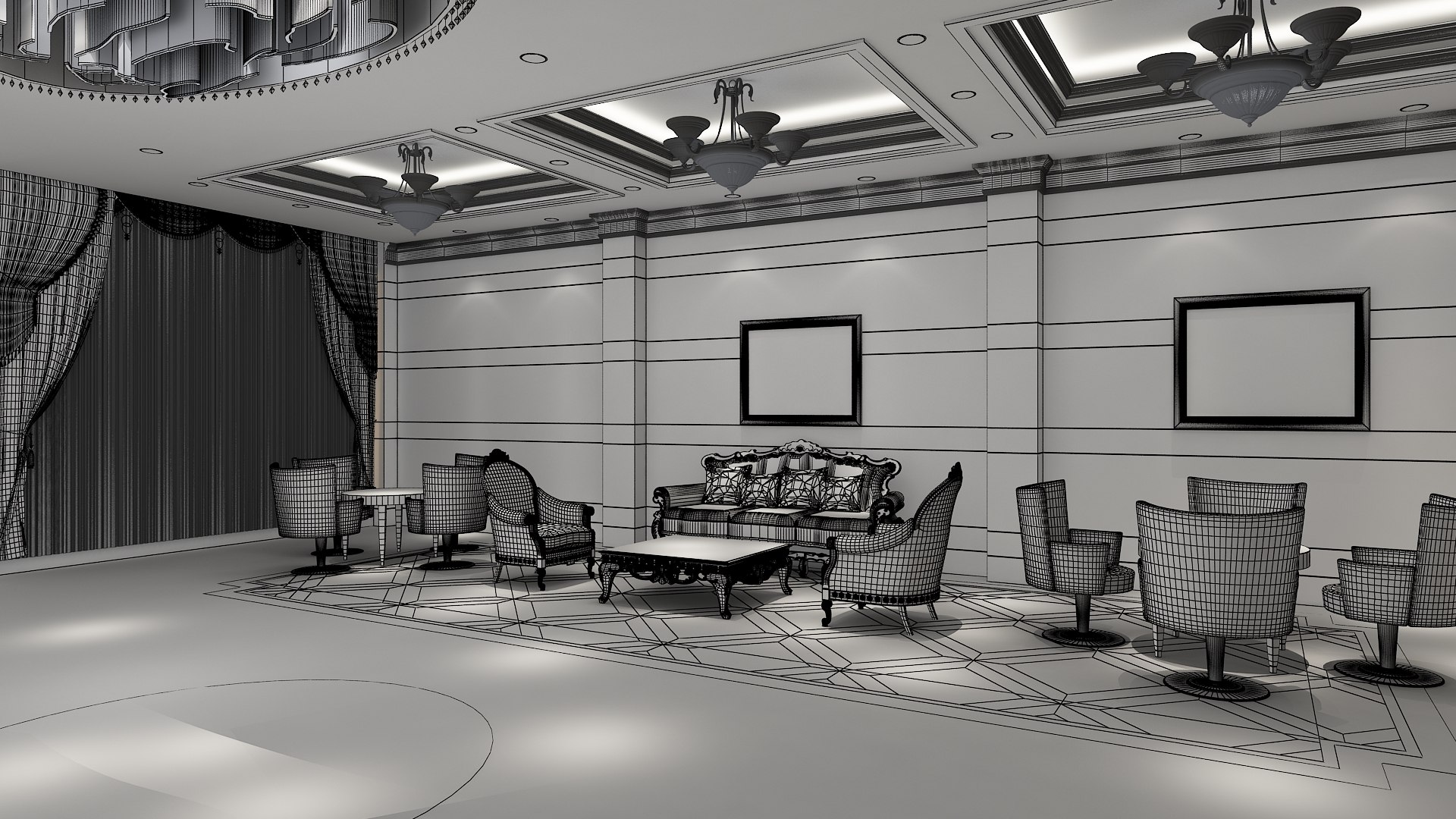 Hotel Lobby 3D Model - TurboSquid 1685856