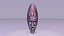 Máscara de pared africana decorativa 10 modelo 3D de alta poli