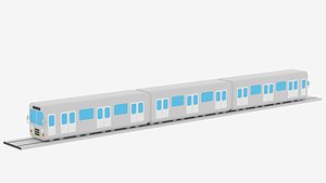 Cartoon Metro Subway Train