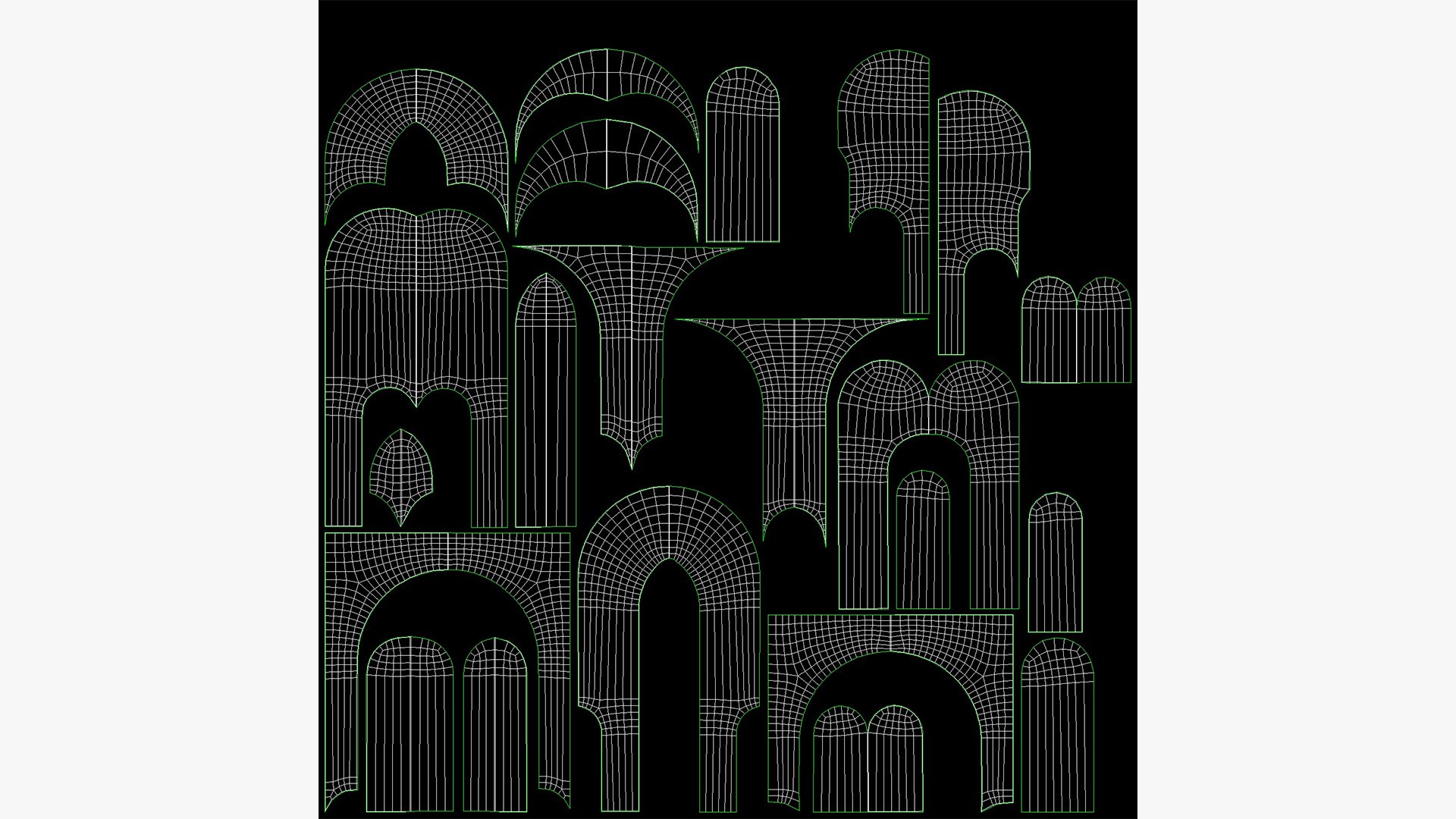 3D Decorative Arched Partition - TurboSquid 2429227