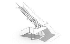 3D Industrial Staircase inspired by Casa De Vidro
