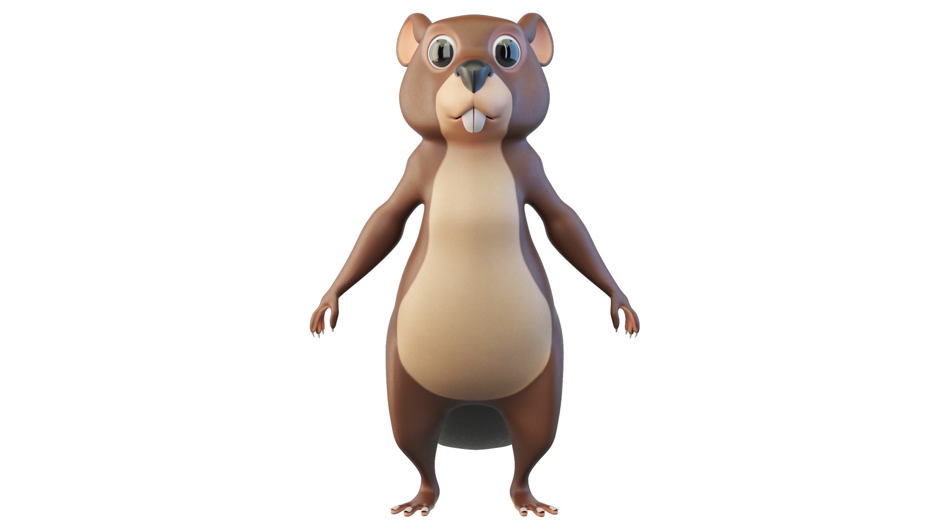 3D Cartoon Beaver Character Model - TurboSquid 2107150