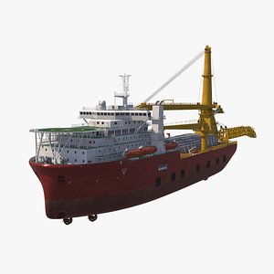 3D multipurpose crane vessel