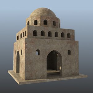 3D Low Poly Oriental Tomb