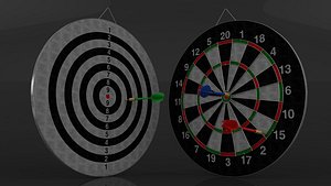3D model double sided dart board