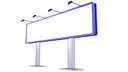 Large Double Billboard Pole 3D Model 14