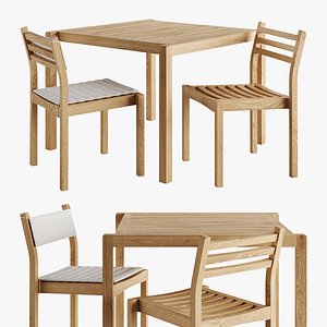 AH902 and AH501 Outdoor Dining Set by Carl Hansen