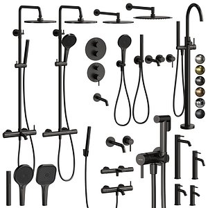 Sancos Etna faucets with 3 types of handheld showerheads 3D