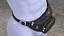 3D Black Leather Waist Bag