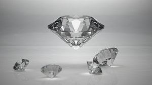 ideal cut diamond 3d model