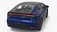 Hybrid Liftback Sedan Blue 3D model
