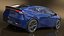 Hybrid Liftback Sedan Blue 3D model