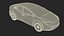 Hybrid Liftback Sedan Blue 3D model