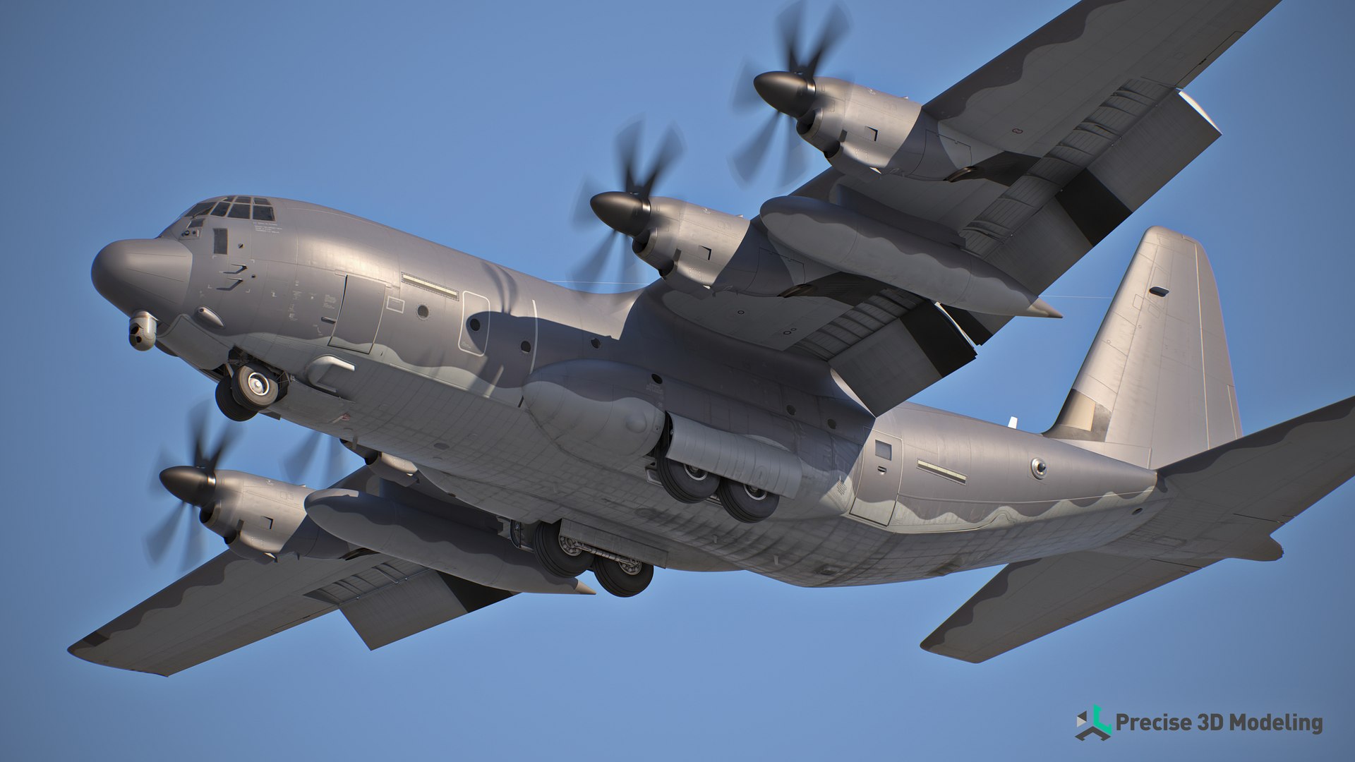 3D C-130J Combat King II Lockheed Martin With 2K PBR Textures ...
