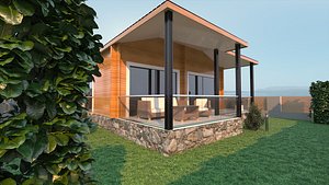Wooden house model
