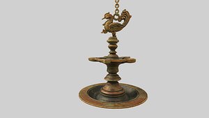 temple oil lamp model