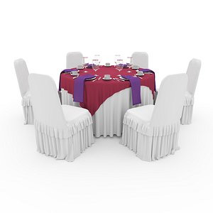 3D model Banquet Table and Chair 30