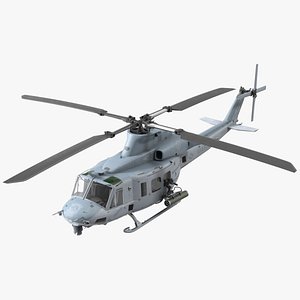 Bell UH1Y Venom Helicopter Rigged