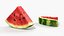 Triangular Watermelon Slice with Seeds