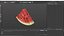Triangular Watermelon Slice with Seeds