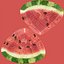 Triangular Watermelon Slice with Seeds