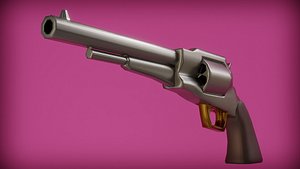 Lowpoly Revolver 3D model