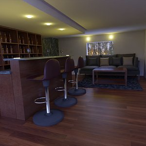 3D bar house model