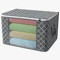 Clothes Storage Bin Foldable Grey