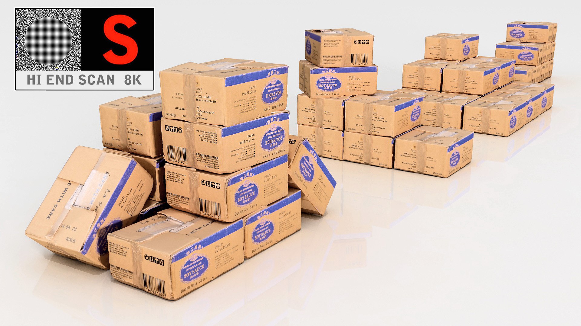 scanned packed 3d model